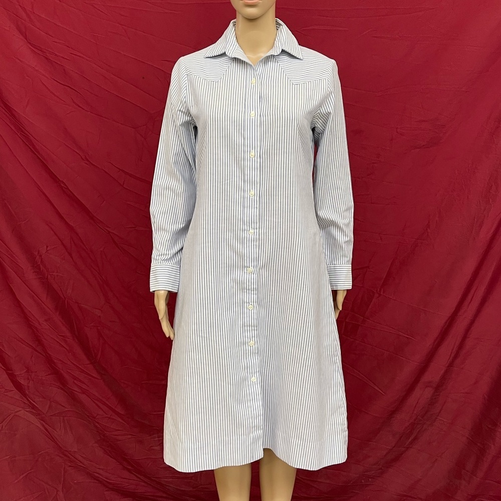 Sheplers Western Wear Oversized Railroad Stripe collared dress size small